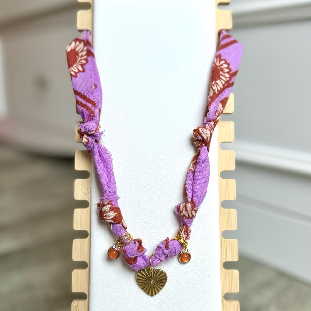 Bandana charm necklace